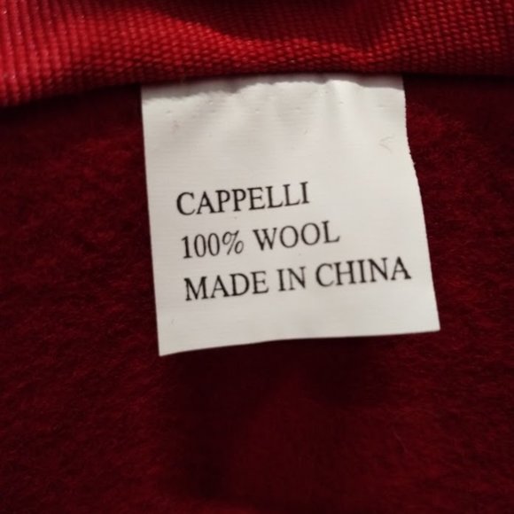 Capelli Red Wool Wide Brimmedl Hat with Narrow Knotted Bow Womens - Picture 5 of 5